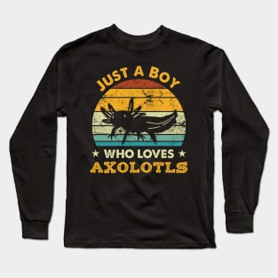 Just A Boy Who Loves Axolotls Long Sleeve T-Shirt